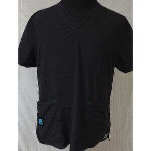 Carhartt Force Womens XL Modern Fit Black Short Sleeve Stretch V-Neck Scrub Top